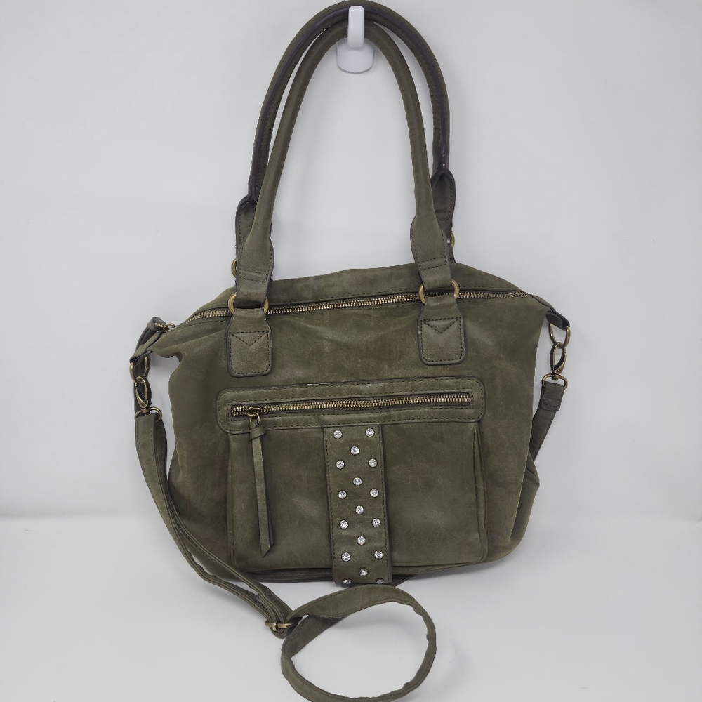 Green Crossbody Rhinestone Purse